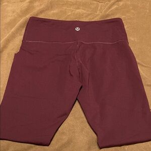Lululemon Burgundy Leggings Capri Size 6